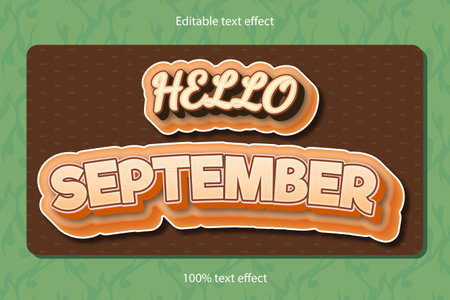 Hello september text effectのイラスト素材