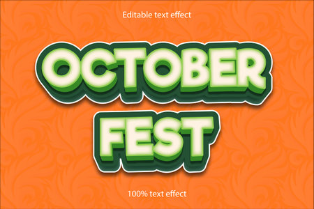 October fest text effectのイラスト素材