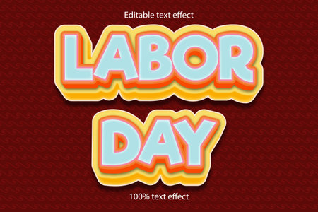 Labor day text effectのイラスト素材