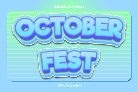 October fest text effectのイラスト素材