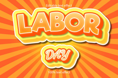 Labor day text effectのイラスト素材
