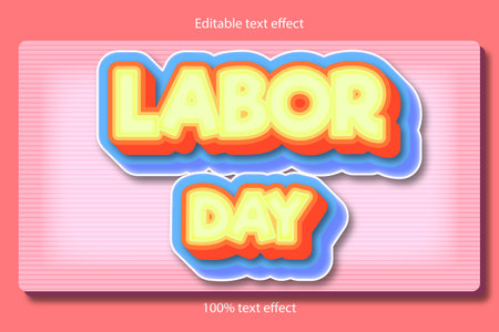 Labor day text effectのイラスト素材