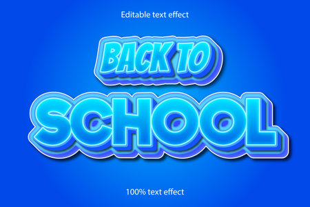 Back to school text effectのイラスト素材