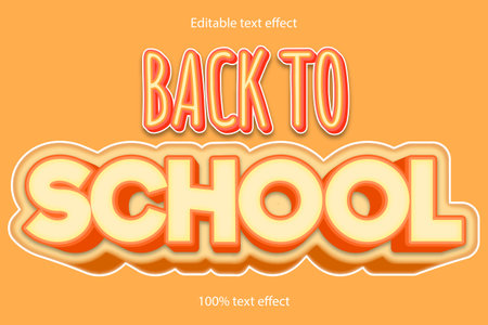 Back to school text effectのイラスト素材