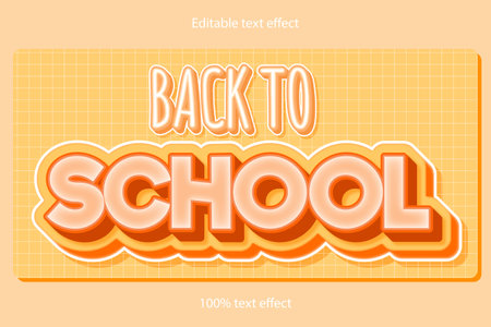 Back to school text effectのイラスト素材