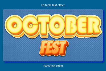 October fest text effectのイラスト素材