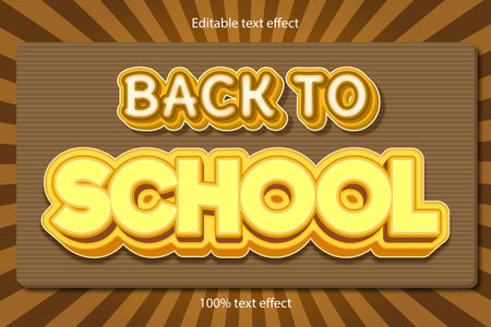 Back to school text effectのイラスト素材