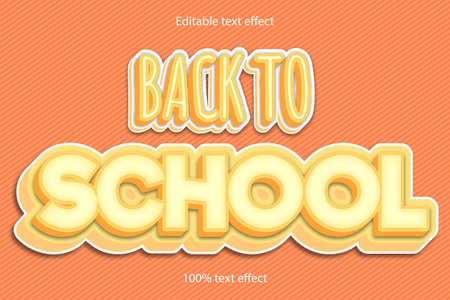 Back to school text effectのイラスト素材