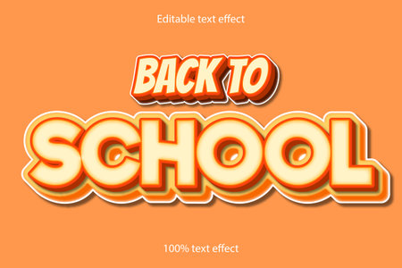 Back to school text effectのイラスト素材