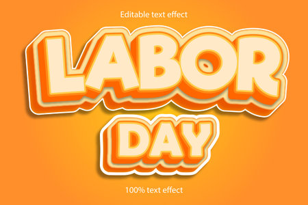 Labor day text effectのイラスト素材