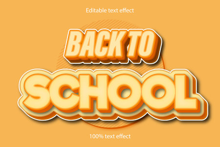 Back to school text effectのイラスト素材