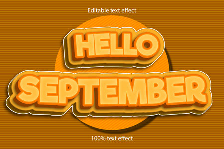 Hello september text effectのイラスト素材