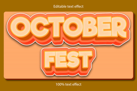 October fest text effectのイラスト素材