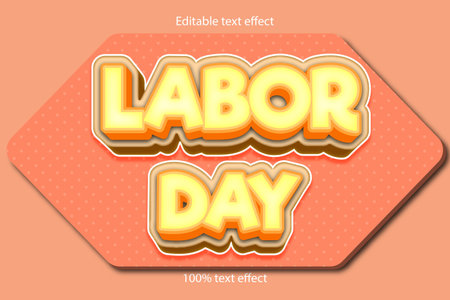 Labor day text effectのイラスト素材
