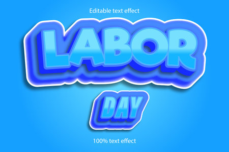Labor day text effectのイラスト素材