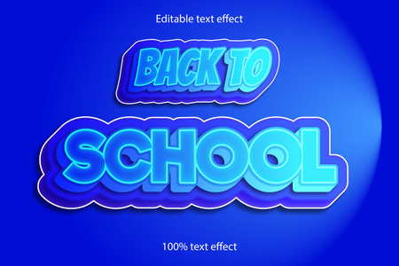 Back to school text effectのイラスト素材