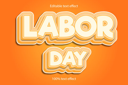 Labor day text effectのイラスト素材