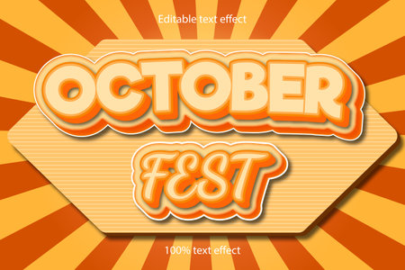 October fest text effectのイラスト素材