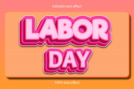 Labor day text effectのイラスト素材
