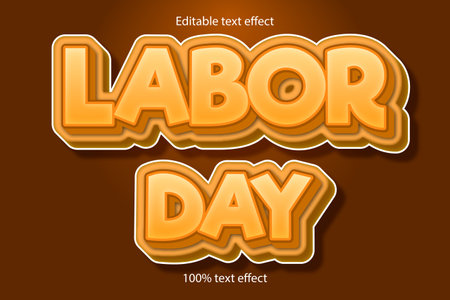 Labor day text effectのイラスト素材