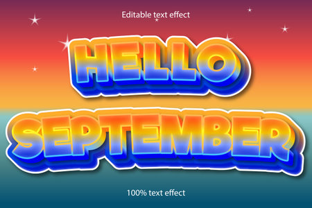 Hello september test effectのイラスト素材