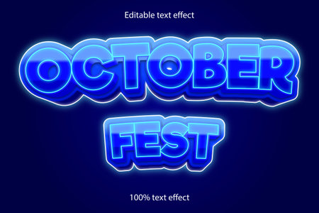 October fest text effectのイラスト素材