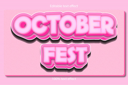October fest text effectのイラスト素材