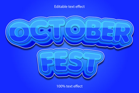 October fest text effectのイラスト素材