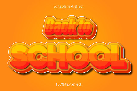 Back to school text effectのイラスト素材