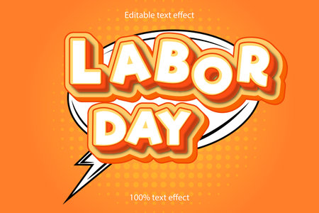Labor day text effectのイラスト素材