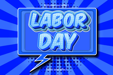 Labor day text effectのイラスト素材
