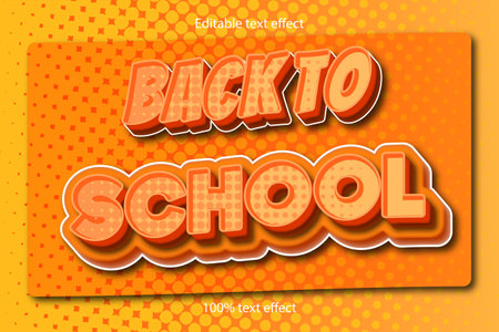 Back to school text effectのイラスト素材