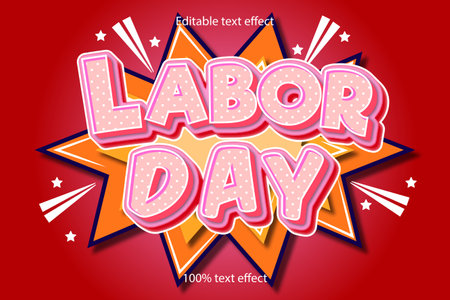 Labor day text effectのイラスト素材