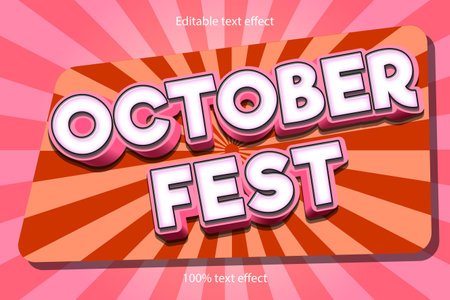 October fest text effectのイラスト素材