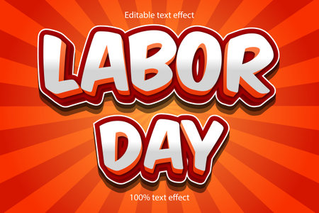 Labor day text effectのイラスト素材