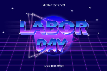 Labor day text effectのイラスト素材