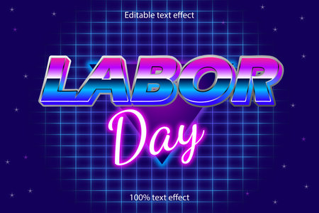 Labor day text effectのイラスト素材