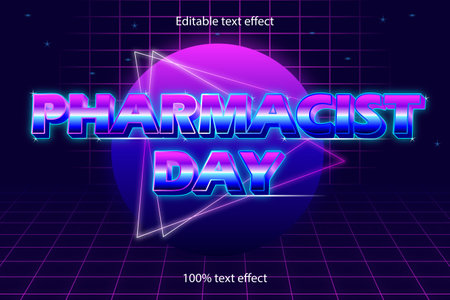 Pharmacist day text effectのイラスト素材