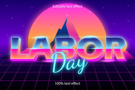 Labor day text effectのイラスト素材