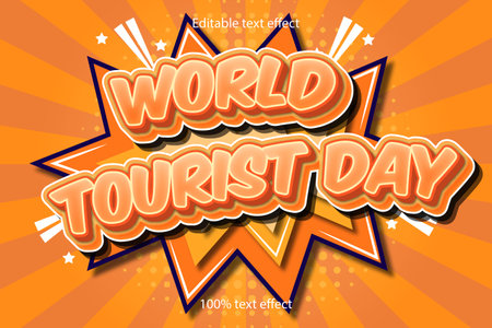 World tourist day text effectのイラスト素材