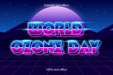World ozone day text effectのイラスト素材