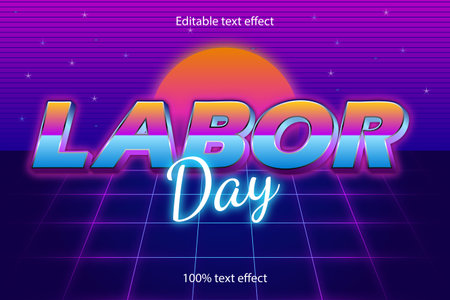 Labor day text effectのイラスト素材