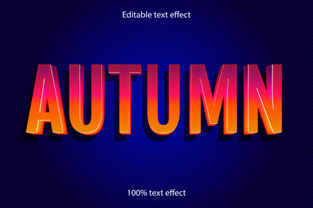 Autumn text effectのイラスト素材