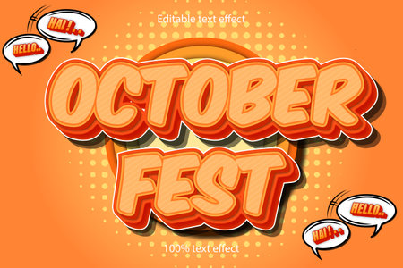 October fest text effectのイラスト素材