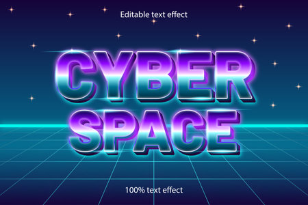 space editable text effect retro styleのイラスト素材