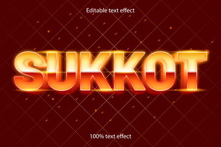 autumn editable text effect retro styleのイラスト素材