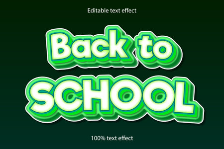 back to school editable text effect cartoon styleのイラスト素材
