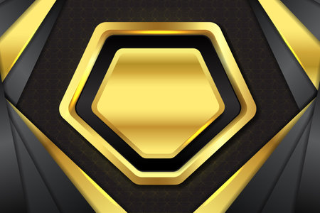 Abstract background diagonal shape with gold and black colorのイラスト素材