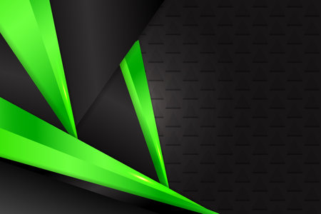 Abstract background rectangle shape with black and green colorのイラスト素材