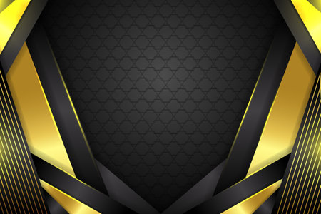 Abstract background with black and gold colorのイラスト素材